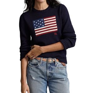 Polo Ralph Lauren Flag Cotton Crewneck Sweater